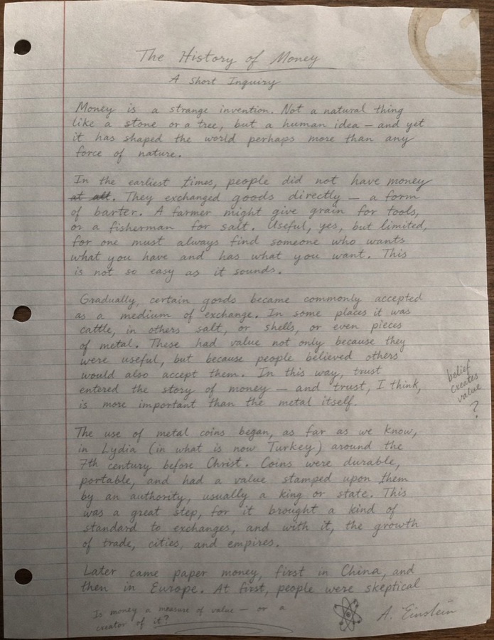 Einstein Handwriting Essay — image generated with a GPT Image 2.5 prompt