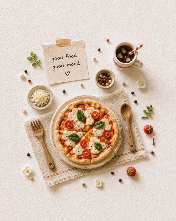Handcrafted Miniature Food Scene — image generated with a GPT Image 2.5 prompt