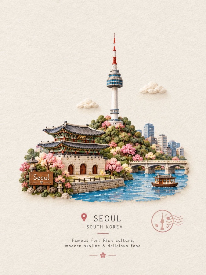 Miniature Travel Scene with Landmark — image generated with a GPT Image 2.5 prompt