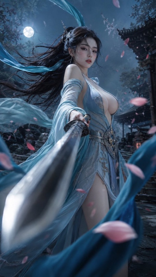 Close-Up Portrait of an East Asian Woman in Wuxia Style — image generated with a GPT Image 2.5 prompt