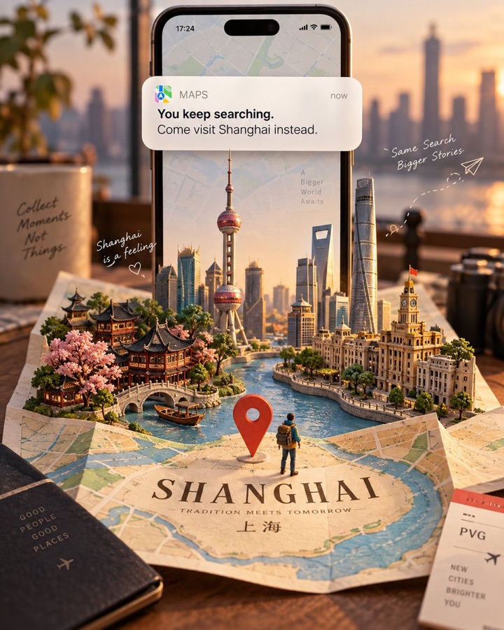 Instagram Travel Campaign with Smartphone Anchor — image generated with a GPT Image 2.5 prompt