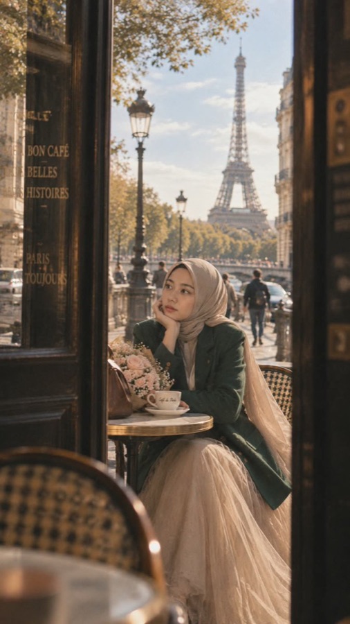 Cinematic Portrait of a Woman in Paris — image generated with a GPT Image 2.5 prompt