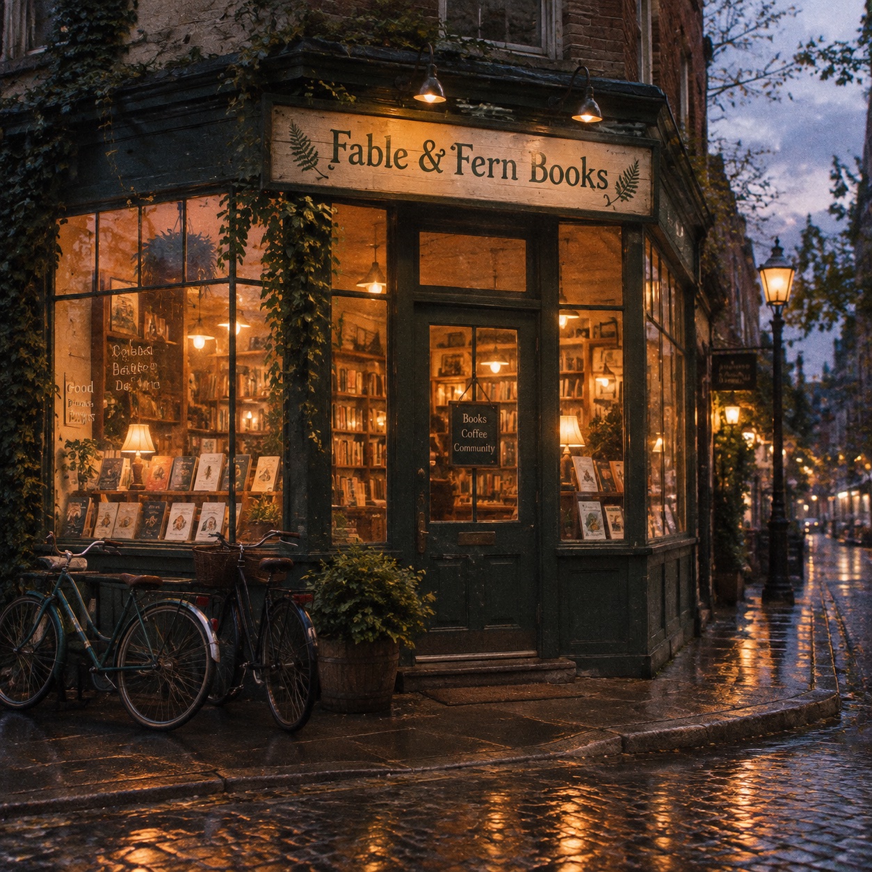 Same bookstore prompt generated with GPT-Image-2.5 Flare